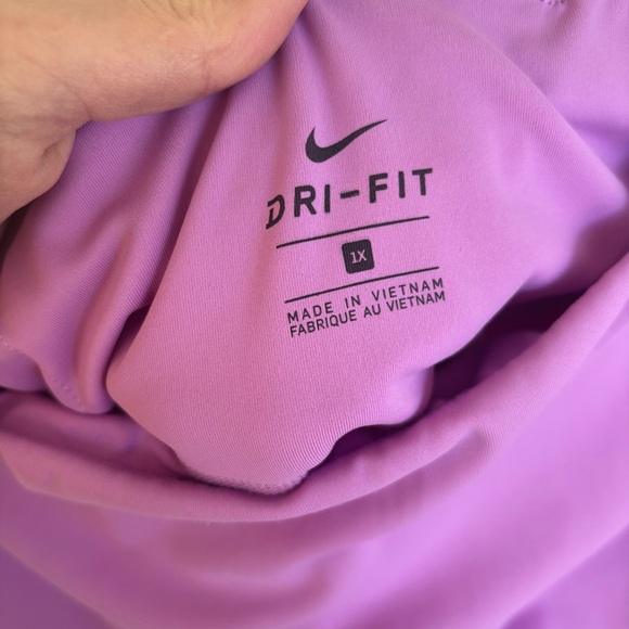 Nike Dri-Fit Leggings Women’s Size 1X Light Purple Tight Fit Mid Rise 7/8 Length - Picture 4 of 10